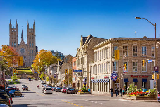 Downtown Guelph with the Church of Our Lady